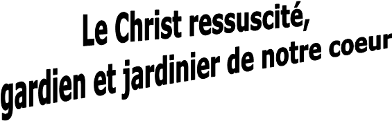 Le Christ ressuscité,  gardien et jardinier de notre coeur